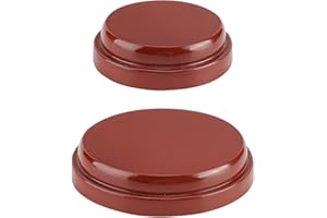FINGERINSPIRE Base di visualizzazione in legno rotondo marrone 2 misure (diametro 8,9/6,5 cm) piastra supporto piedistallo piatto per figura modello giocattolo artigianale