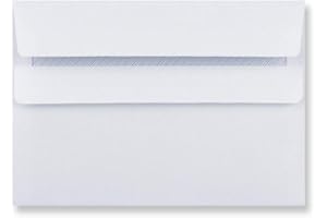 EPOSGEAR® A6/C6 Plain White Self Seal Wallet Envelopes 162mm x 114mm 90gsm (Pack of 50 Envelopes)