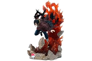 Eamily Anime für Naruto Uchiha Itachi Figur GK Statue Sammlung Modell Akatsuki Edo Tensei Kampfspielzeug Dekoration Ornamente Figuren mit Drei Köpfen 27cm