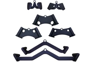 BSFIT agarres poleas Gym Set 7unidades Cubiertos en Neopreno Premium – Barra Recta Jalon, Jalon para polea, Agarre polea 100, Barra Corta polea, Barra Dorsal Polea y Gym, Barra Corta polea