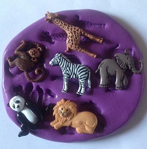 Zoo animals silicone mould