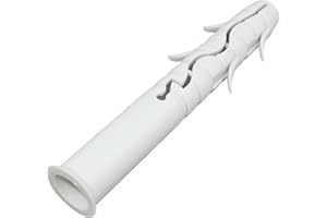 AERZETIX - C57881 - Lot de 10 Chevilles universelles à ailettes à frapper Ø14x100 mm à collerette - en plastique/nylon - maçonnerie fixation en béton brique pierre parpaing