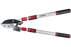 Darlac Telescopic Ratchet Lopper – Recommended by Professionals – Extendable Handles – Powerful Ratchet Action – 50mm Cut Capacity – Ideal for Gardeners with Dexterity Issues - SK5 Carbon Steel Blade