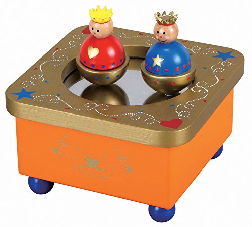 Lelin 3 PC Kids Wooden Dancing Royal King & Queen Musical Sound Box Toy - Melody (The Swan Lake Suite by Tchaikovsky)