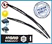 Produktbild 2 x Premium HYBRID Scheibenwischer / Set - Satz / 600 - 450mm / Front - Frontscheibenwischer / Wischerblätter AERO / WiperBlade SHYBPOLY-127