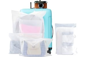 Cooyou Zip Beutel Wiederverwendbar für Reisetasche, Wasserdichte Druck Gefrostetem Plastiktüte für kleideraufbewahrung