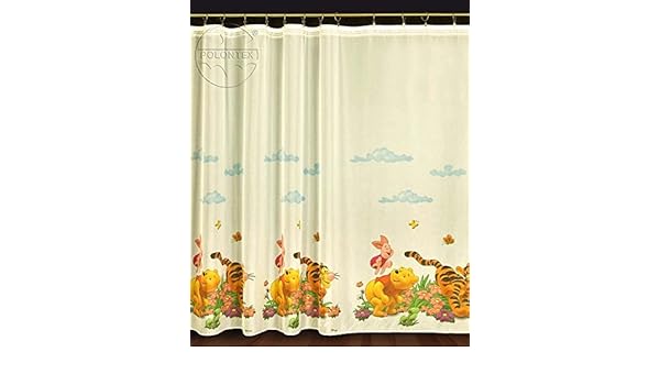 Winnie The Pooh New Voile Kids Net Curtain 150 Cm X 150 Cm Home