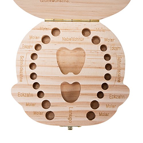 ELENKER Aufbewahrungsbox für Kinder Baby Zähne Milchzähne Box Geschenk für Kinder - 2