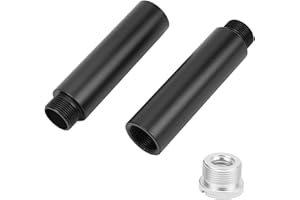 KETTION 2 Stück Mikrofonständer Verlängerungsrohr, Mikrofonhalter Verlängerungsstangen mit 1 Stück Metalladapter 3/8" Buchse auf 5/8" Außengewinde Adapter