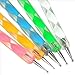 5Pcs Double Way Marbleizing Dotting Pen Set For Nail Art Manicure Pedicure