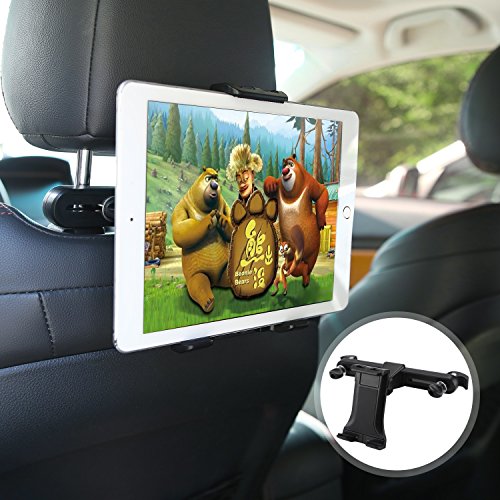 Preisvergleich Produktbild Tablet Halterung Auto, POMILE KFZ Kopfstützen iPad Kopfstützen Halterung Autositz Kopfstützenhalterung für iPad Pro Air Mini, Fire Tablets mit Alexa, Handys,4" bis 10" 2nd Gen (B)