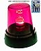 Produktbild 2 x LED Signallampe Rundumlicht Pink inkl. Batterien, Partylicht Diskolampe LED-Blink Effekt