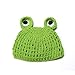 Double Baby Knit Crochet Cartoon Frog Beanie Hat Photo Prop Green 0-24 Months
