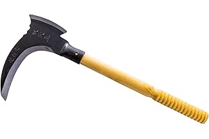 Ljxquisite General de acero al manganeso cortadora de hoz hoz de metal herramienta de corte duradera herramientas agrícolas domésticas desbrozadora doble multifuncional para herramientas de jardín (A)