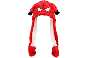 SFODTN Spider Hat with Moving Ears, Superherro Ear Moving Jumping Hat Funny Cosplay Hat Funny Plush Hat Cartoon Cosplay Hat Airbag Cap Cosplay Hat Plush Hat for Adults Kids Funny Party Hats