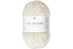 Frida's Wollhaus Rico Design - Gomitolo di ciniglia Ricogurumi Nilli Nilli Amigurumi, morbido, vellutato, lavorato a maglia, 30 colori (002, crema)