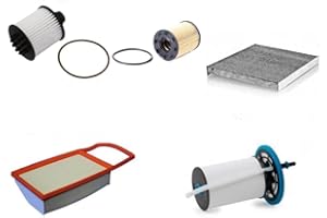 AOQ ORIGINAL QUALITY AOQ - Kit tagliando 5 FILTRI COMPATIBILE CON FIAT 500X 1.3 MULTIJET DIESEL, (312), EURO6 CON FILTRO ABITACOLO AI CARBONI ATTIVI