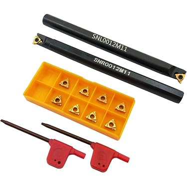 Utensile di finitura, 11 pezzi in acciaio inossidabile e carburo cementato 8 * 8mm Utensili per tornio con punta in metallo duro Set di utensili per tornitura per fresatura per saldatura
