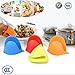 Produktbild Hochtemperatur-Silikon-Handschuhe, Isolierung - Anti-Verbrühen - Anti-Rutsch - Backofen Mikrowelle Silikon-Handgriff - 1 Paar - Topflappen Mit Gesteppten Liner - Zufällige Farbe - Homwe