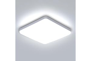 COMELY Plafoniera Led Soffitto Quadrata, 36W Moderno Lampada da Soffitto Luce 6500K IP44 Plafoniera per Bagno Cucina Camera da Letto Soggiorno Corridoio Ufficio Cantina