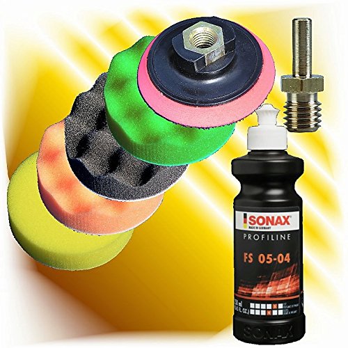 Preisvergleich Produktbild Sonax Feinschleifpaste FS 05 -04 250 ml + Polierschwamm 75 mm Set 9d