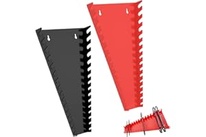 JNNJ 2 Piezas Organizador de Llave Fija, ABS Magnético Organizador de Llave Inglesa, Bandeja Para Llaves Inglesas, Universal 12 Ranuras Organizador Para pared para su Banco de Trabajo o Taller