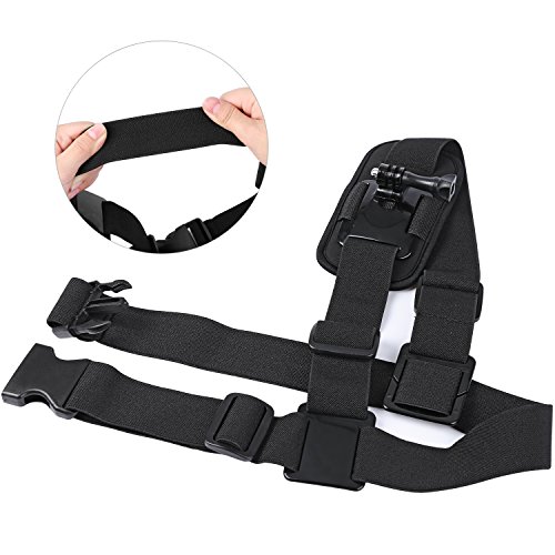 Hapurs Chest Schultergurt Berg Harness Einzel-Schulter-Videokamera -Schulter-Brustgurt Unterstützt Gurt für GoPro Hero 2 3, GoPro HD, GoPro HERO 3+, GoPro Hero 4, Sj4000 Kamera - 7