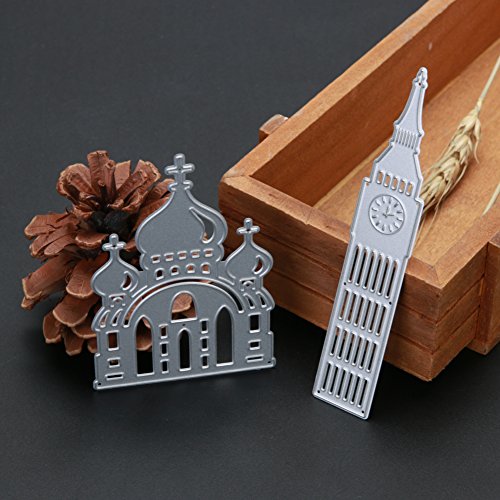 Amazingdeal365 2 PCS Dom Metall Form Schablonen Schneiden DIY Dekor Sammelalbum Karten Buchzeichen Lesezeichen als Geschenk für Freunde Geburtstag Kinder,Kindergarten Hobby Schule Handarbeit Unterricht usw. Ein tolles Geschenk! - 3