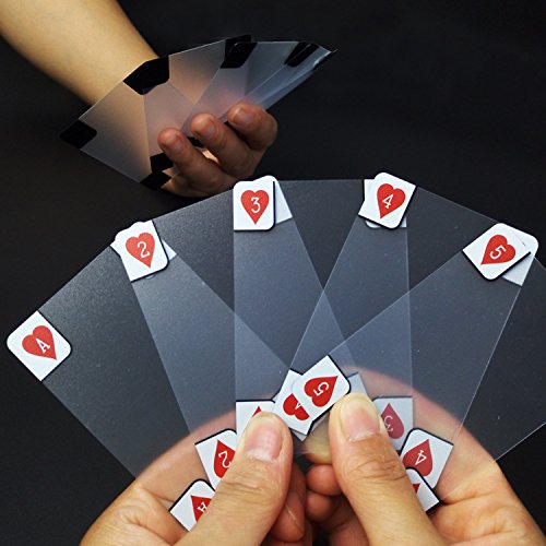 Preisvergleich Produktbild Lovinn Spielkarte aus Kunststoff, transparent, 54 Stück
