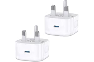 BEDIACA USB C Plug 2Pack Fast Charger Plug Compatible with iPhone 17/16 Pro/Pro Max/17 Air/,iPhone15/14/13/12/11/Plus/Pro Max,iPad series 2025,Quick USBC Power adapter UK Wall Charge Plug Type C Charging Plug