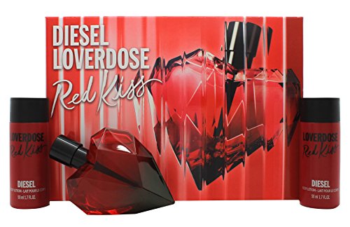 Diesel Loverdose Red Kiss Gift Set 50ml EDP + 2 x 50ml Body Lotion