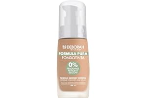 Deborah Milano - Fondotinta Formula Pura SPF 15 con Ingredienti Naturali, 3.2 Hazelnut, Effetto Idratante e Antiossidante, Dona una Pelle Morbida, Vellutata e Levigata, 30 ml