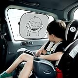 Sonnenschutz Auto Baby – Sonnenblenden für Kinder – Set (2 Stück) – passend für fast alle Autofenster – mit extra starkem UV Schutz - 5