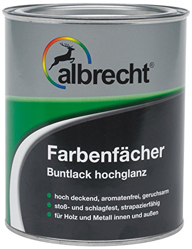 Albrecht Farbenfächer Buntlack hochglanz RAL 3000 2,5 L, rot, 3400505800300002500