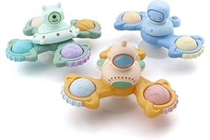 CATERBEE Giocattoli Spinner per Neonati con Ventose, Colorati (Space)