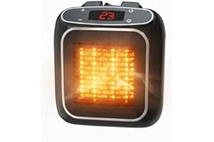 STARLYF Power Heater – Calefactor Eléctrico de Pared 800W con Tecnología Termo-Cerámica | Temporizador 12h, Termostato Digital, Enchufe Giratorio 270°, Silencioso y Seguro