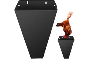 Slakttratt för fjäderfä, metallkycklingkoner med rostskyddsbeläggning, svart kycklingavblodningstratt för fixering för stora värphöns, broiler för bondgård, 26 x 17,5 x 33,5 cm