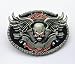 Produktbild Biker to the Bone Totenkopf Motor auf die Fire Metall Gürtelschnalle