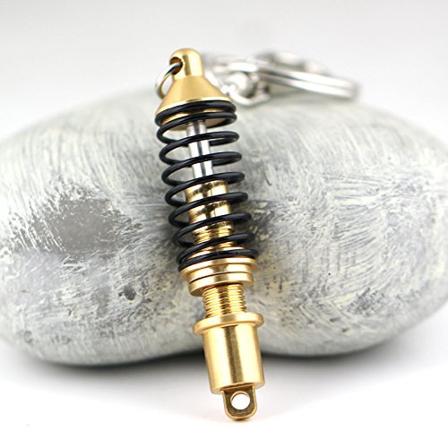 Preisvergleich Produktbild Maycom Schlüsselanhänger, Gewindefahrwerk- / Stoßdämpfer-Design gold gold S