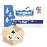 Vanguard Premium Large Dry Wipes 32cm x 28cm - 4 Packs of 100