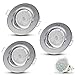 Produktbild LED Einbaustrahler Schwenkbar DECORO Rund (chrom-glänzend) Inkl. 3 X 4W LED Kaltweiss 230V IP20 Deckenstrahler Einbauleuchte Deckeneinbaustrahler Einbauspot Deckeneinbauleuchte Deckenspot Drehbar