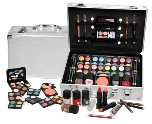 Vanity Case Beauty Cosmetic Set Gift Travel Make Up Box Train Storage 52 Piece