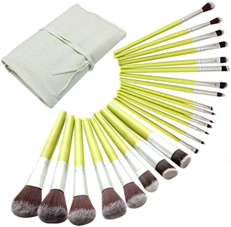 VONISA 23pcs Makeup Bamboo Brushes Set with Storage Case Soft Bristles Professional Vegan Make Up Brushes Kits Natural Hair Face Powder Contour Brush Base Foundation Cream Concealer Brushes