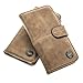 Produktbild QIOTTI > Sony Xperia Z3 PLUS / Z4 < incl. PANZERGLAS H9 HD+ Booklet Wallet Case Hülle Tasche aus echtem Kalbsleder mit KARTENFÄCHER und STANDFUNKTION in SMART BRAUN