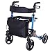 Produktbild QFFL Crutch Aluminium Rad mit einem Walker Elderly Trolley Aide Warenkorb 2 Farben erhältlich Krücken Walker ( Farbe : B )