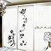 H&D Living Room Bedroom Decoration Wall Sticker Wall Decor Home Decor Decals for Kitchen washroom bedroom Kids Room DIY PVC Wall Art Decal Sticker (black flower)