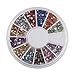 Nail rhinestone - TOOGOO(R)Rhinestones Nail Art Gems Mixed Colours Shapes in Case (1.5mm,1800pcs)