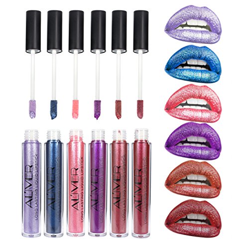 6 colores impermeable mate brillo de labios pintalabios maquillaje líquido Pintalabios belleza brillo de labios, terciopelo mate impermeable lipstick lip gloss