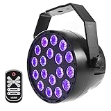 Efecto de iluminación especial: 18 LED UV de 3 W de alta calidad, compacto y ligero, bajo consumo de energía; emite una fuente de luz más brillante pero sin deslumbrante violeta, realmente alimenta tu pasión y aumenta considerablemente la atmósfera.