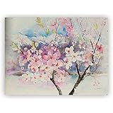 Aquarellbild Japanische Kirschblüten - Handgemaltes Unikat